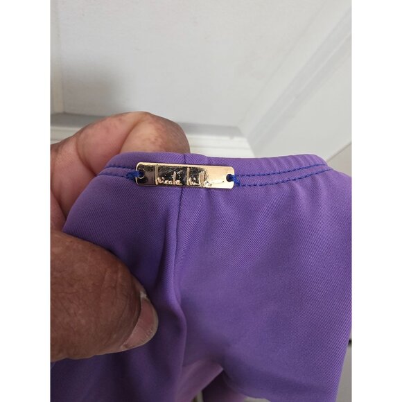 Nicole Miller Womens Purple Off-The-Shoulder Ruffle Swimsuit With Adjustable Str - Picture 10 of 10